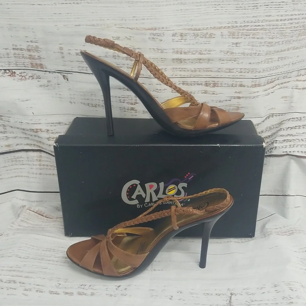 Carlos Santana Vertigo Brown Heels - Picture 1 of 8